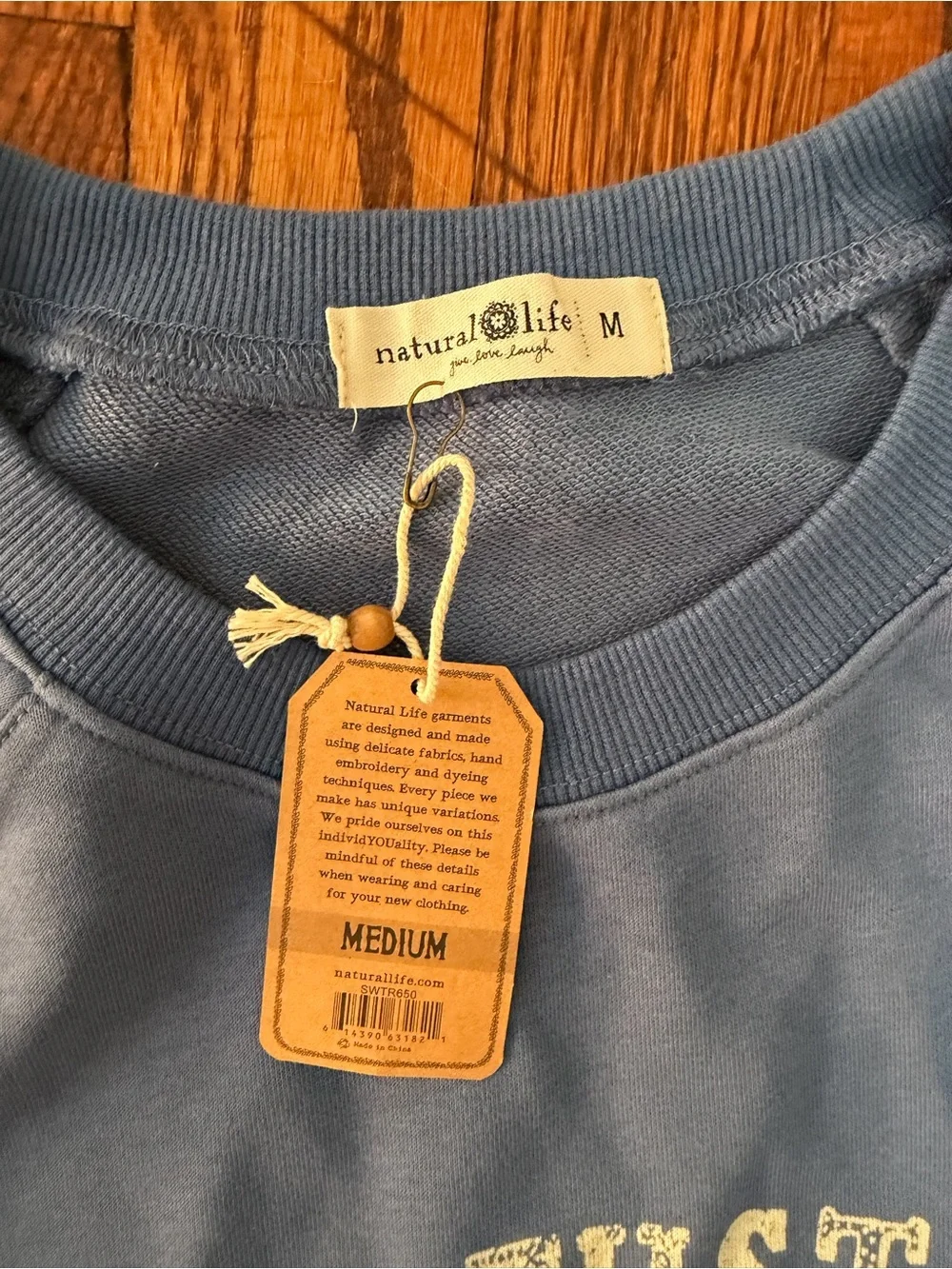 NATURAL LIFE Blue 'Let's Just Go' Graphic Sweatshirt - Picture 3 of 4
